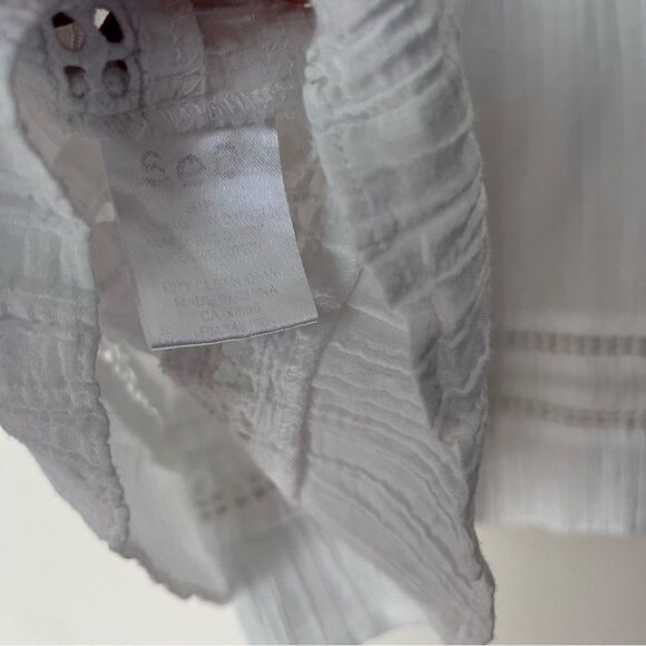 Sea NY Figgy Embroidered Eyelet White Blouse Size 4 - Picture 10 of 10